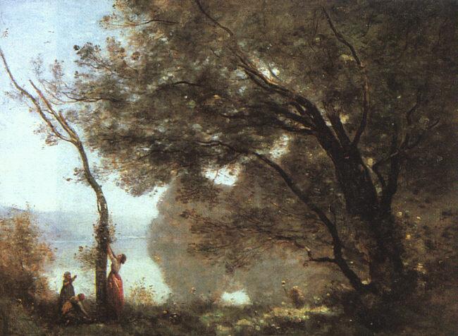  Jean Baptiste Camille  Corot Souvenier de Mortefontaine, salon of 1864 oil painting image